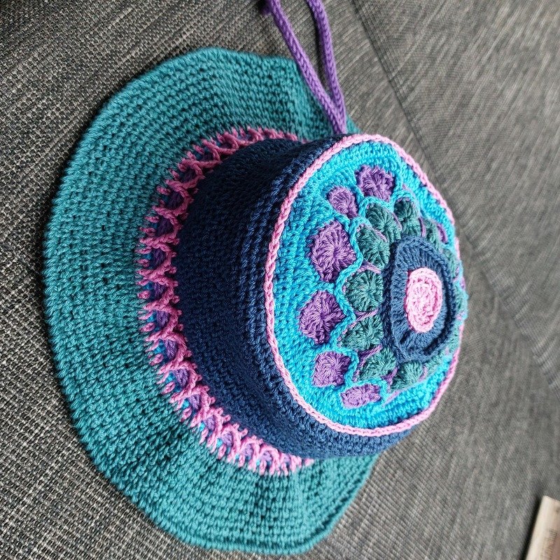 Mandalahut, gehäkelt