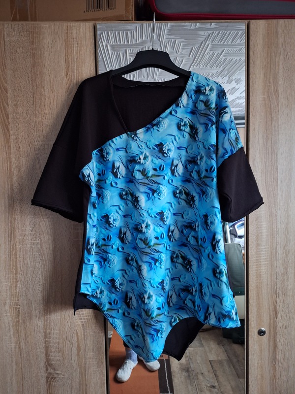 Ayana Curvy Asymmetrical Blouse in sizes 32 - 54.
