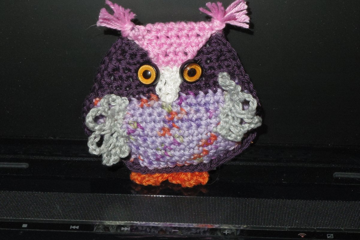 Eulen häkeln - Schlüsselanhänger Häkelanleitung - Verliebte frühlings Eule