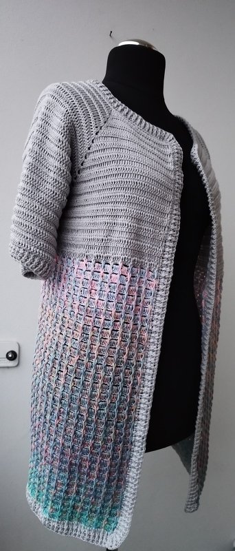 Cardigan "Love it" Häkelanleitung RVO jede Größe