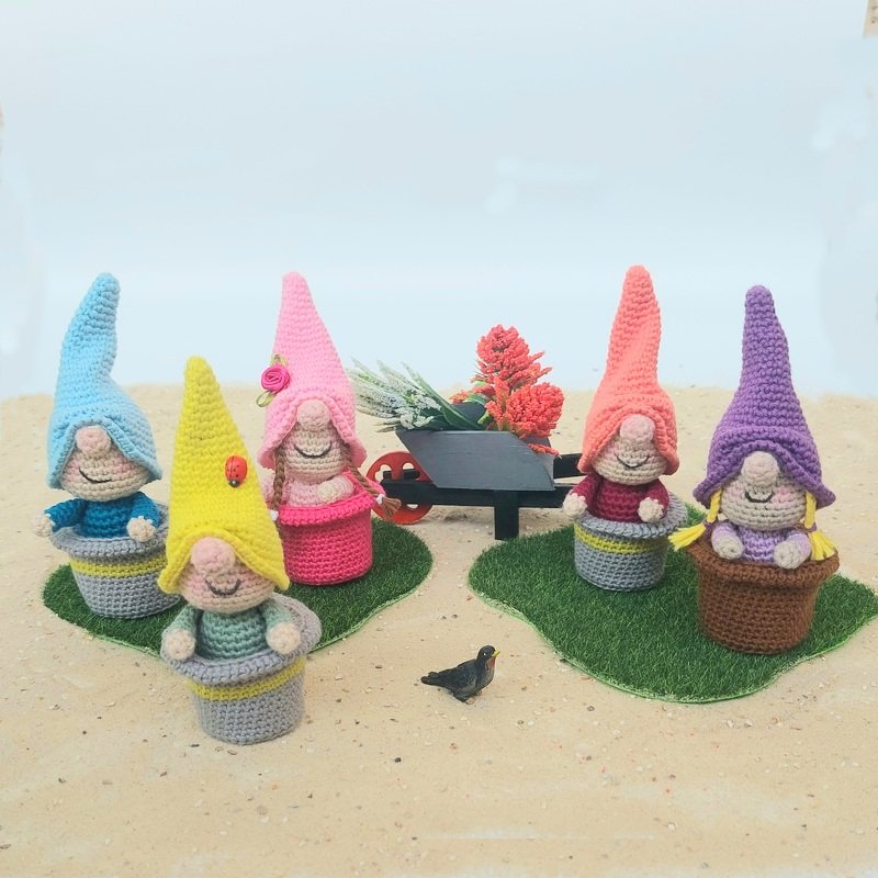 H&auml;kelanleitung - Wichtel im Topf