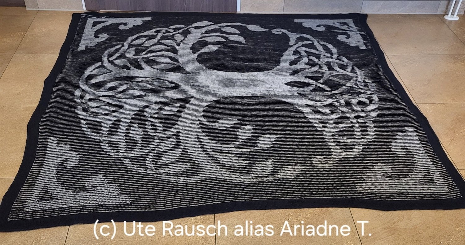 Baum des Lebens, Yggdrasil, Schattenstricken, Illusionssstricken, Decke