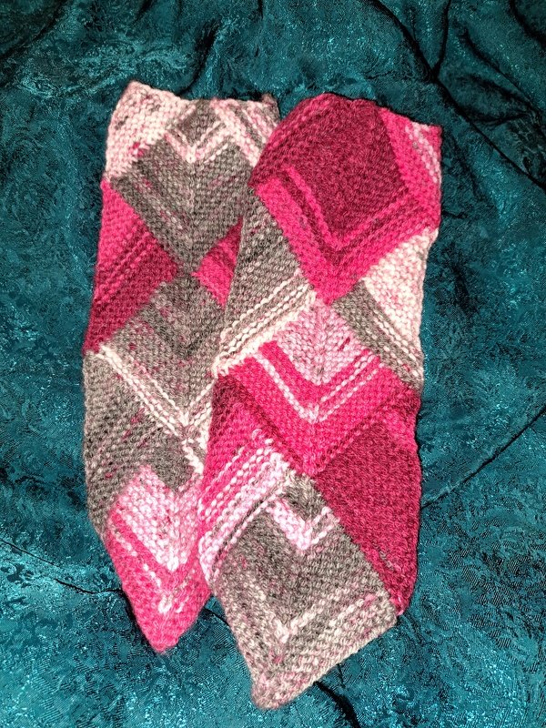 Patchwork Handstulpen/Armstulpen "in one piece" - Strickanleitung