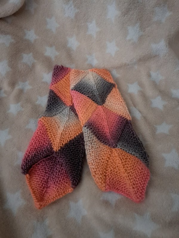 Patchwork Handstulpen/Armstulpen "in one piece" - Strickanleitung