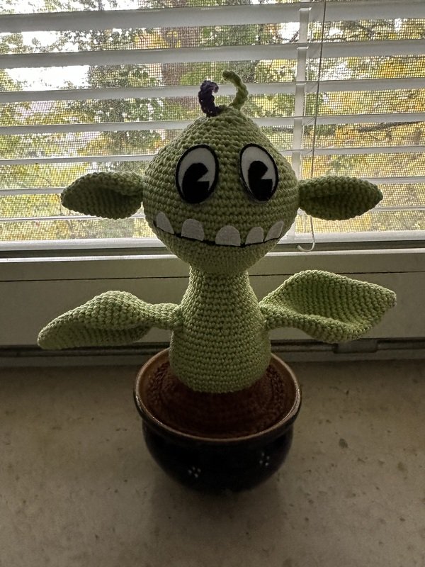 Häkelanleitung Fleischfressende Pflanze Gisbert