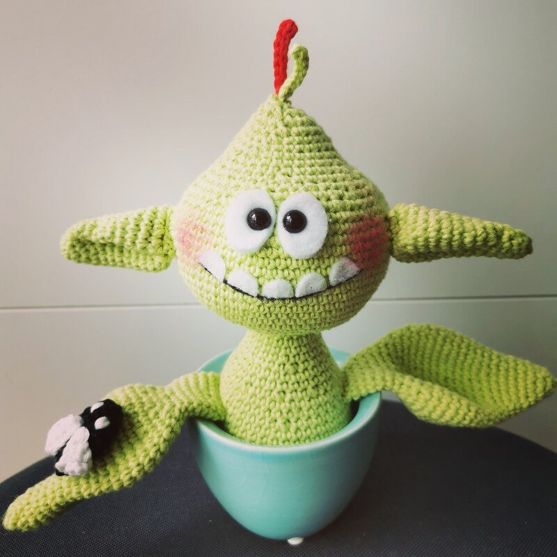 Häkelanleitung Fleischfressende Pflanze Gisbert