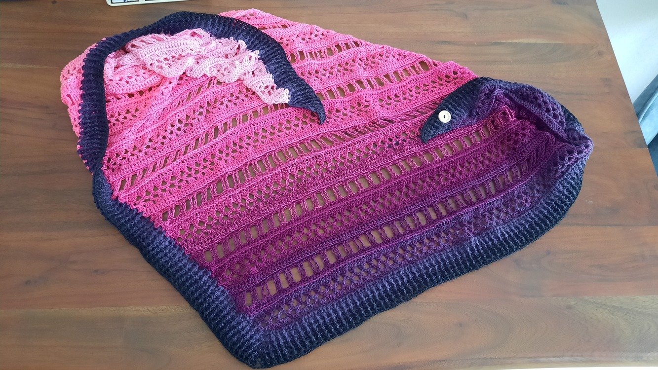 Crochet Pattern Flat Triangular Scarf &quot;Delia&quot;