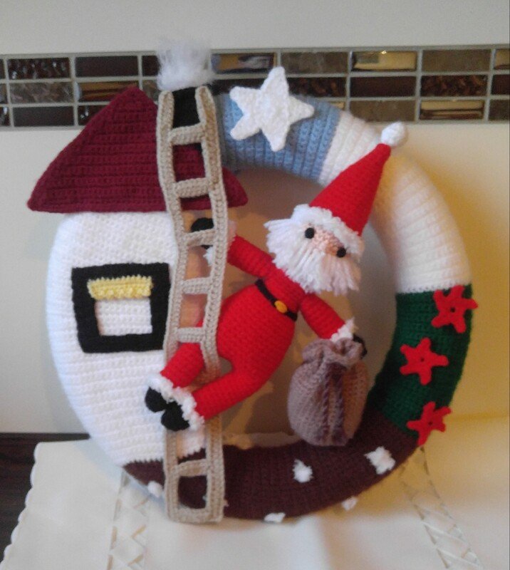 Häkelanleitung Türkranz Christmas Design No.3