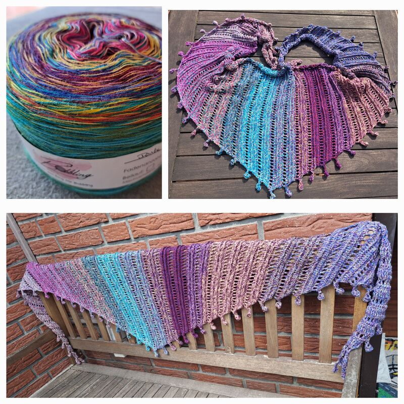 Mad Passion - Häkelanleitung flaches Dreieckstuch side-to-side