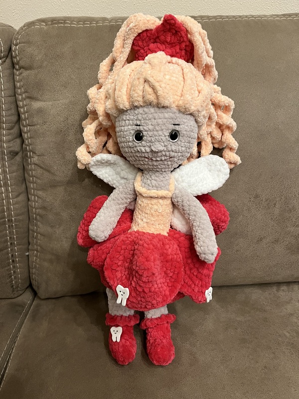 Crochet pattern doll, flower fairy amigurumi