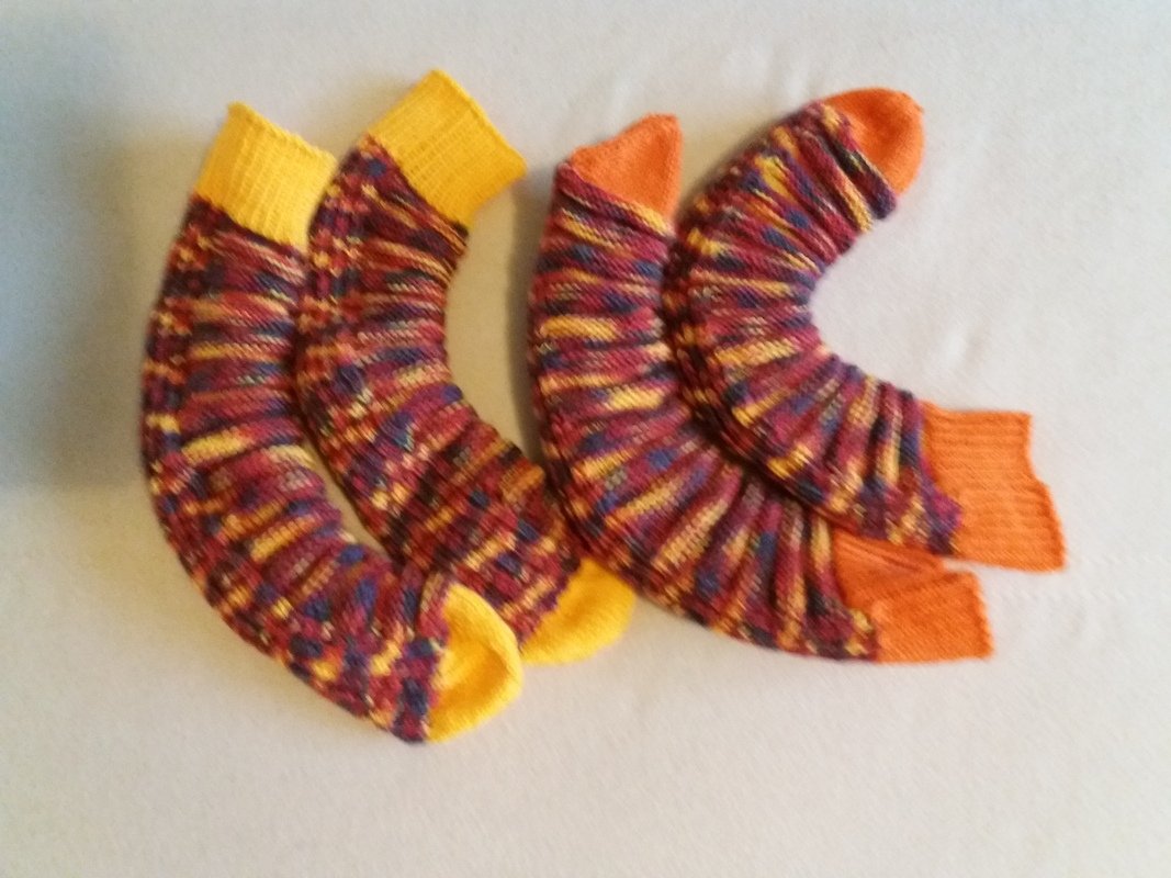 Bananen Socken stricken