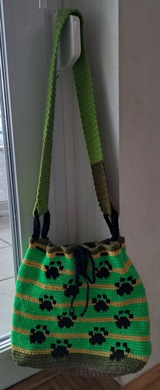 Häkelanleitung Shopper / Häkeltasche mit Pfoten