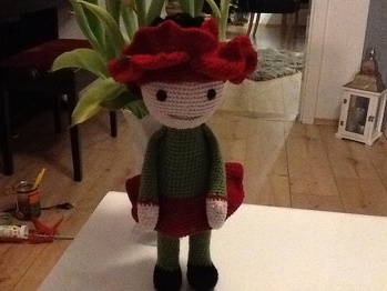 Mohnblumen Mädchen der Hut ist die Blume