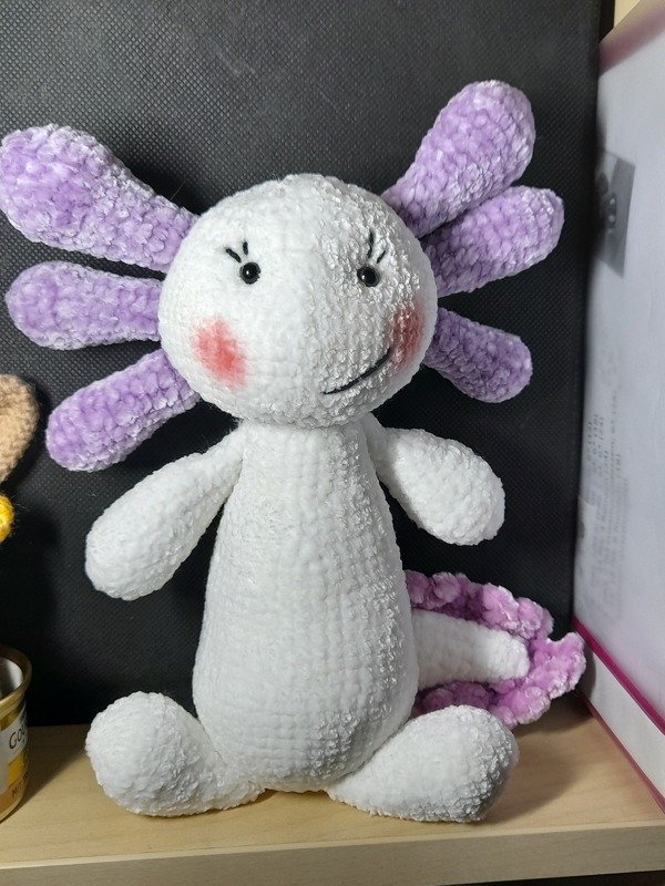 Häkelanleitung Axolotl Blue mit Herz - PDF Datei