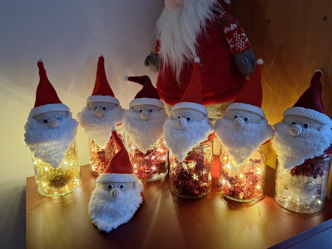 Häkelanleitung Nikolaus Bonbonglas