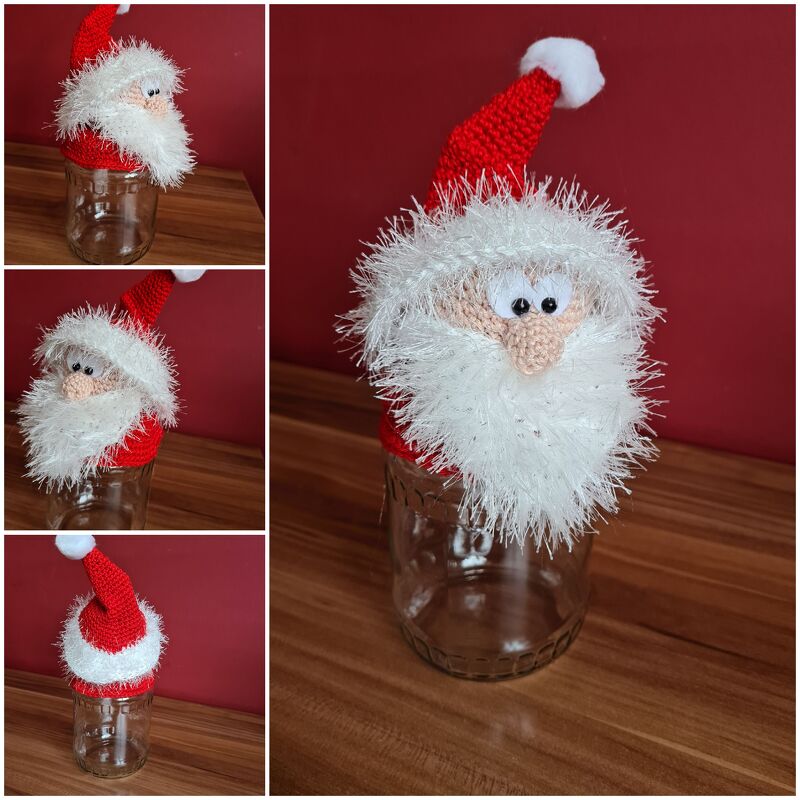 Häkelanleitung Nikolaus Bonbonglas