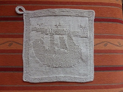 Waschlappen / Spültuch &quot;Hang loose - das Faultier&quot; - ganz einfach