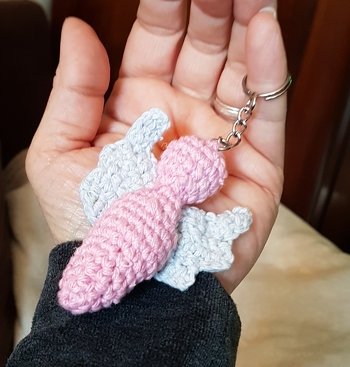 Hat toll funktioniert.
Hier mein 1.Schutzengelchen als Schlüsselanhänger und mit gefülltem Körper.
LG u Danke
Nadja