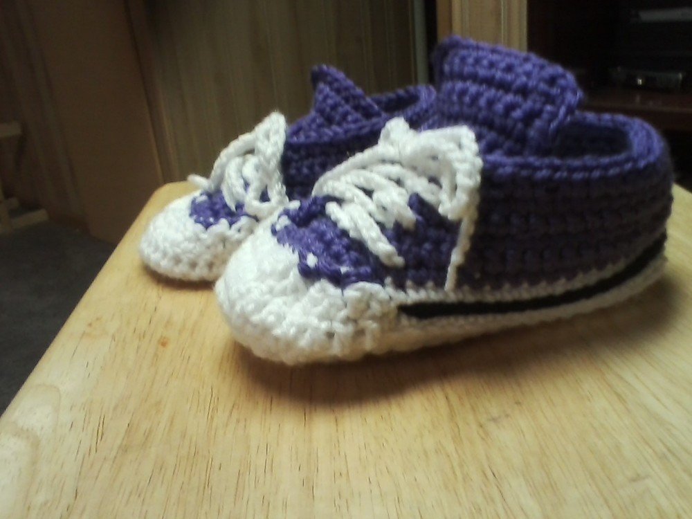 Quick and Easy crochet pattern - shoes (home sock) &quot;Sport&quot; Size US: 4-14; Size UK: 1,5-10.
