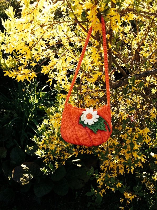 Häkelanleitung für Tasche "Kürbis"