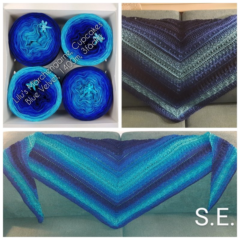 Crochet Pattern Flat Triangular Scarf "Medea"