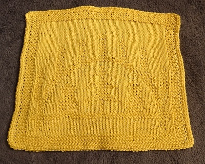 gestricktes Weihnachtsdeckchen Spültuch „ Lichterbogen “ Strickanleitung