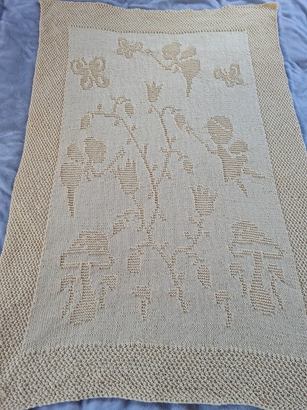 Knitting pattern baby / kids blanket "Wonderworld" - easy