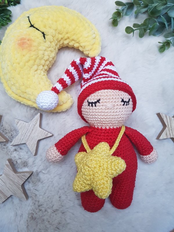 Crochet Pattern Sleeping Dolls "Luna &amp; Luis"