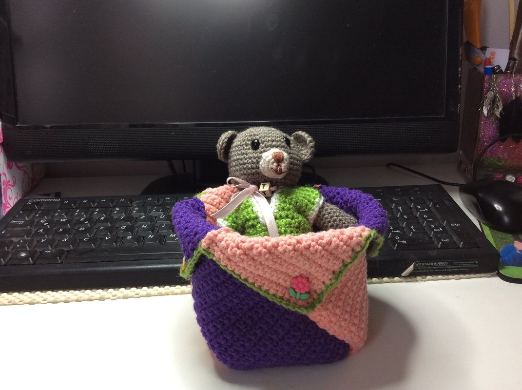 Häkelanleitung für moderne Utensilo Körbchen