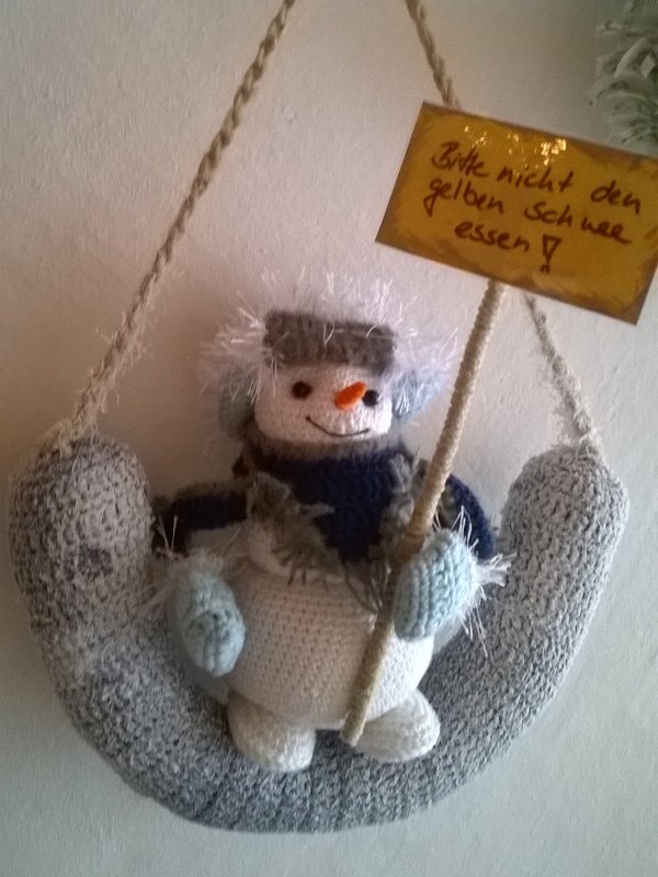 Häkelanleitung "Der Schneemann Rudi"