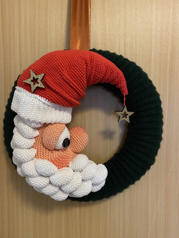 Häkelanleitung Türkranz Santa Claus
