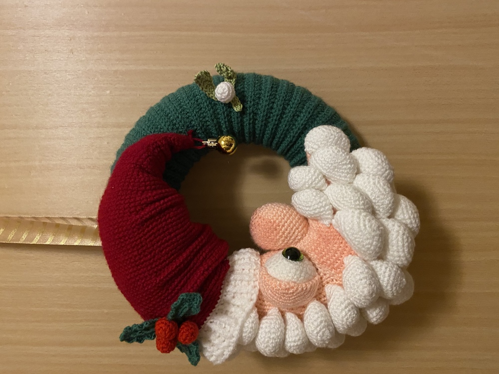 Crochet Pattern Door wreath &quot;Santa Claus&quot;