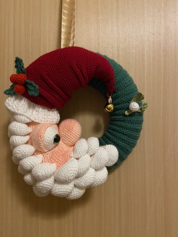 Häkelanleitung Türkranz Santa Claus