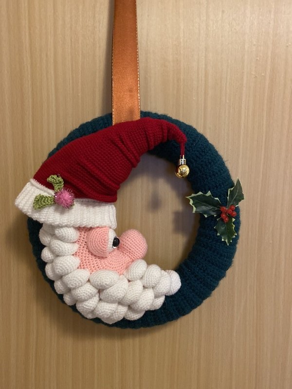Häkelanleitung Türkranz Santa Claus