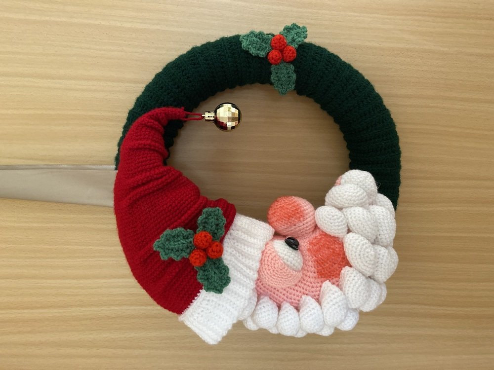 Crochet Pattern Door wreath &quot;Santa Claus&quot;
