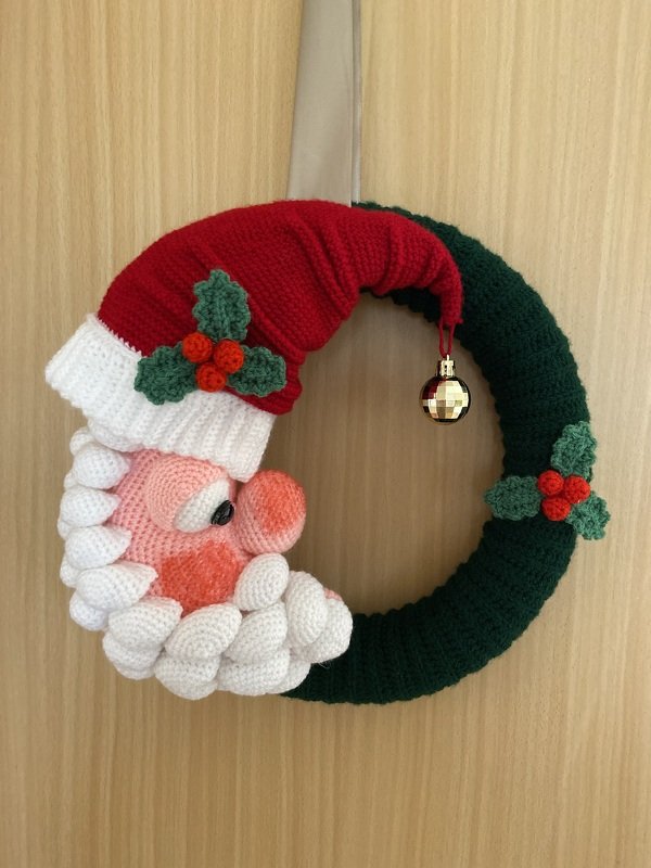 Häkelanleitung Türkranz Santa Claus