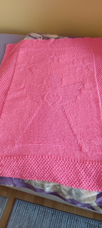 Knitting pattern &quot;Guardian Angel Blanket&quot; - easy