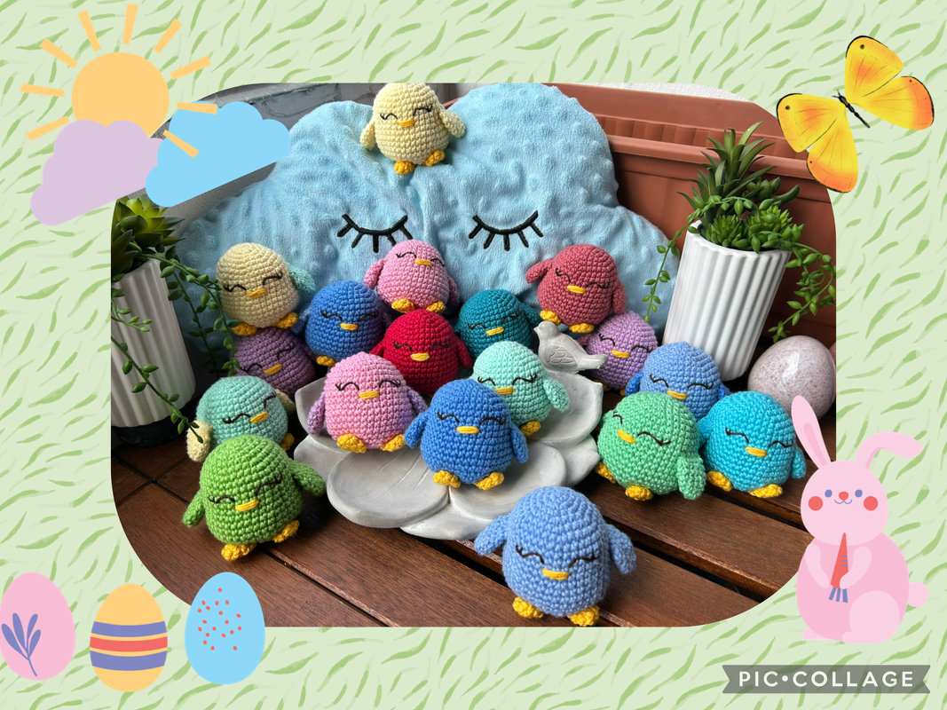 Chick crochet pattern, chunky duck easy amigurumi pattern