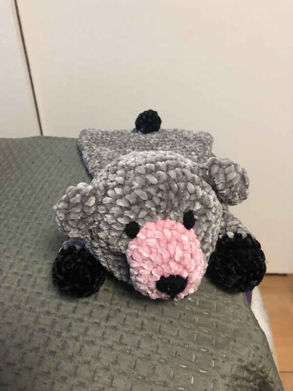 Bear snuggler crochet pattern, bear lovey pattern, comforter