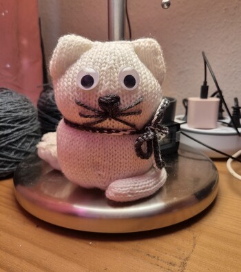Super einfach, macht Spaß. Ich hab meinen Katzen noch ein Halsband verpasst und Wackelaugen drangenäht.
