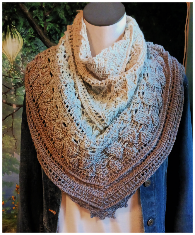 Häkelanleitung Flaches Dreieckstuch &quot;Admete&quot;