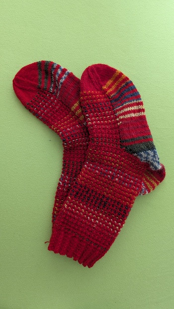 aus 4-fädiger Sockenwolle gestrickt.
#Sockenweltrekord