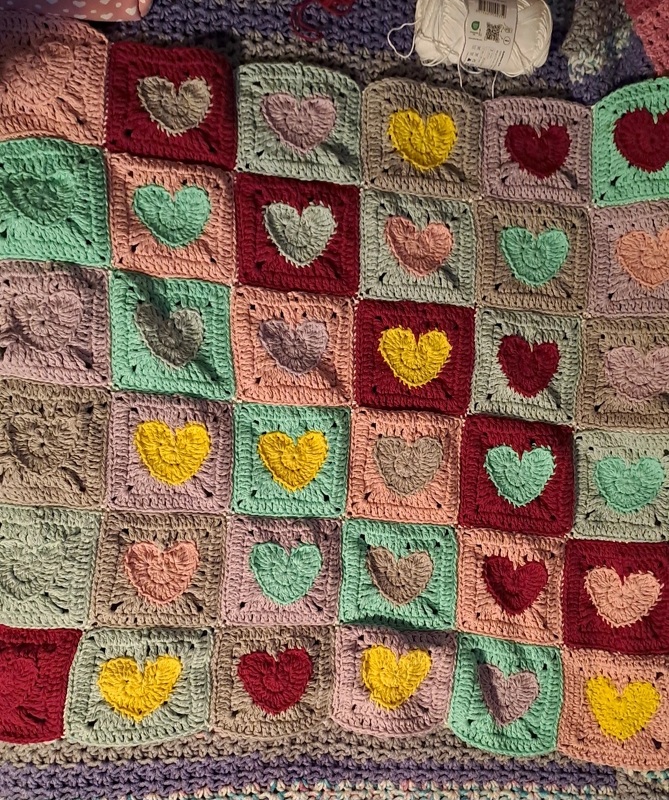 Herz Granny Square H&auml;kelanleitung