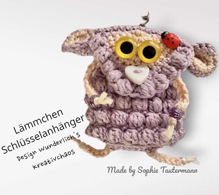 Crochet Pattern Lamb Keychain