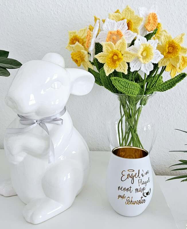 Osterglocken Blumenstrauß Frühlingsdeko - einfach auch für Anfänger