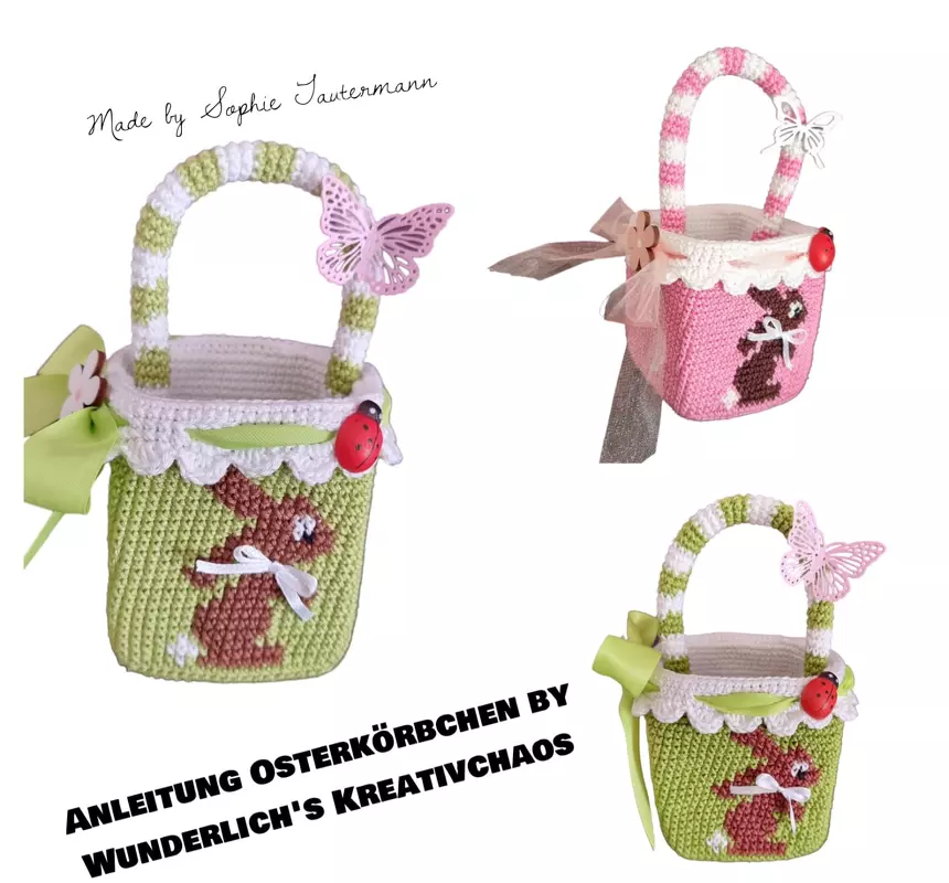 Häkelanleitung Osterkörbchen