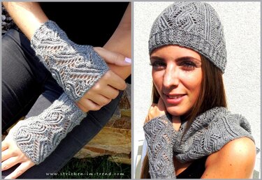 Strickanleitung für Haube, Loop und Handstulpen | Spring-trio