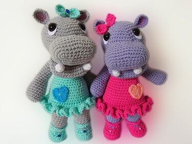 Nilpferd Ballerina Olga Häkelanleitung