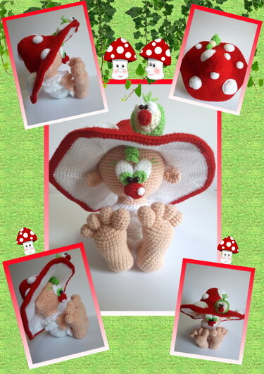 Häkelanleitung Pilzebub, Amigurumi