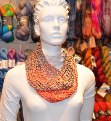 Seiden-Loop “Koralle” - Stricken